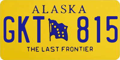 AK license plate GKT815