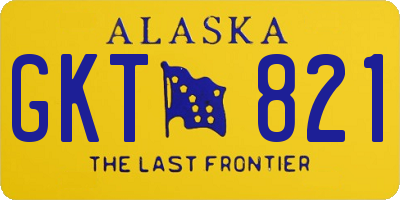 AK license plate GKT821