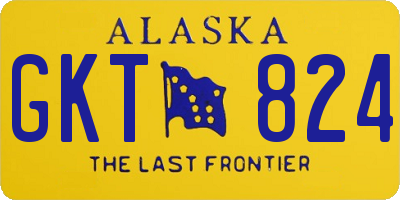 AK license plate GKT824