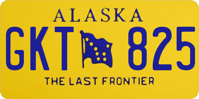 AK license plate GKT825
