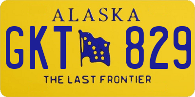 AK license plate GKT829