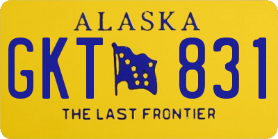 AK license plate GKT831