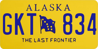 AK license plate GKT834