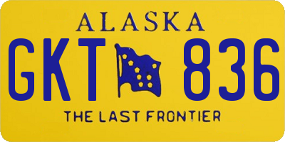 AK license plate GKT836