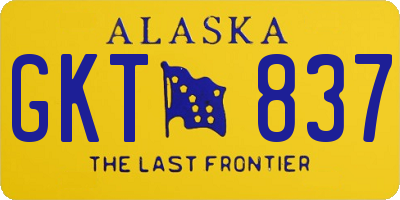 AK license plate GKT837