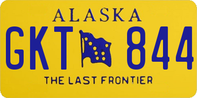 AK license plate GKT844