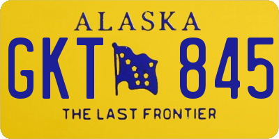 AK license plate GKT845