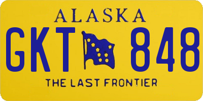 AK license plate GKT848
