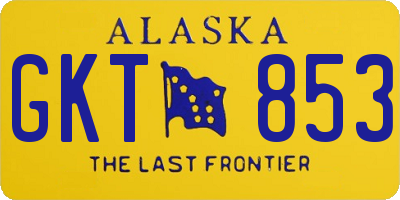 AK license plate GKT853