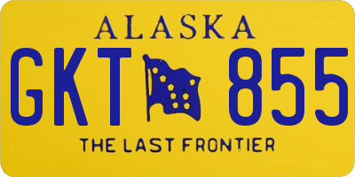 AK license plate GKT855