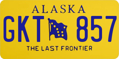 AK license plate GKT857