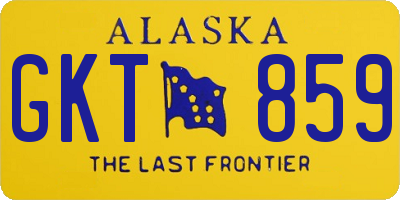 AK license plate GKT859