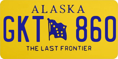 AK license plate GKT860
