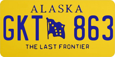 AK license plate GKT863