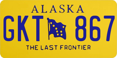 AK license plate GKT867