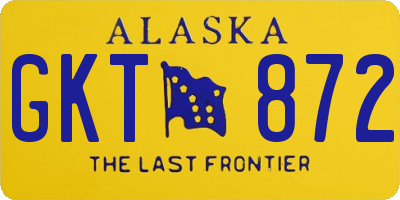 AK license plate GKT872