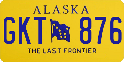 AK license plate GKT876