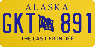 AK license plate GKT891