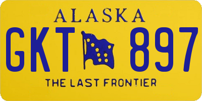 AK license plate GKT897