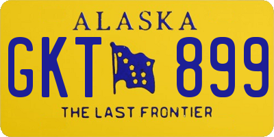 AK license plate GKT899