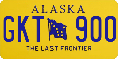 AK license plate GKT900