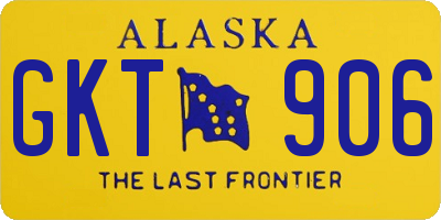 AK license plate GKT906