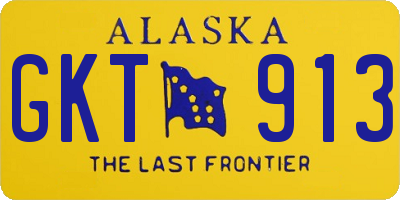 AK license plate GKT913