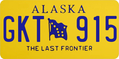 AK license plate GKT915