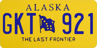 AK license plate GKT921