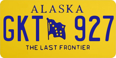 AK license plate GKT927