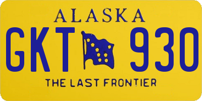 AK license plate GKT930