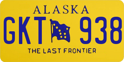 AK license plate GKT938