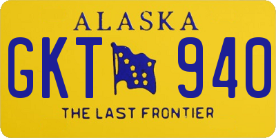 AK license plate GKT940