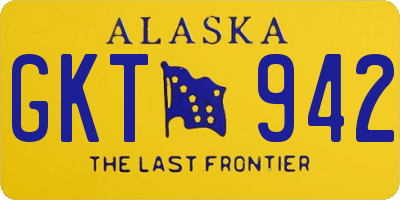 AK license plate GKT942