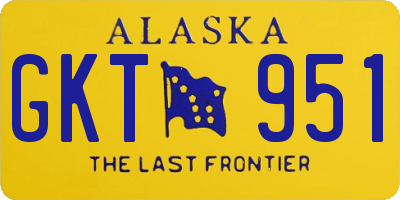 AK license plate GKT951