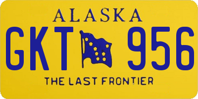 AK license plate GKT956
