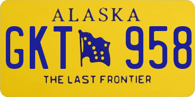 AK license plate GKT958