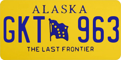 AK license plate GKT963