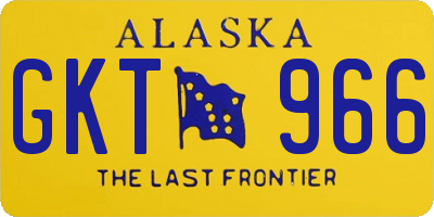 AK license plate GKT966