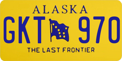 AK license plate GKT970