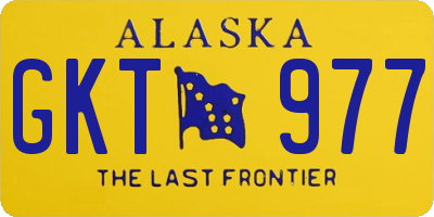 AK license plate GKT977