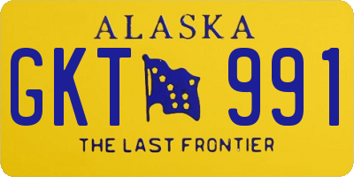 AK license plate GKT991