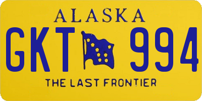 AK license plate GKT994