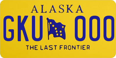 AK license plate GKU000