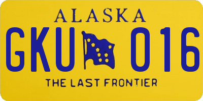 AK license plate GKU016