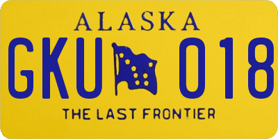 AK license plate GKU018