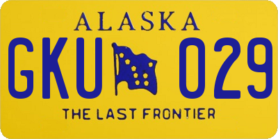 AK license plate GKU029