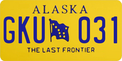 AK license plate GKU031