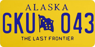AK license plate GKU043