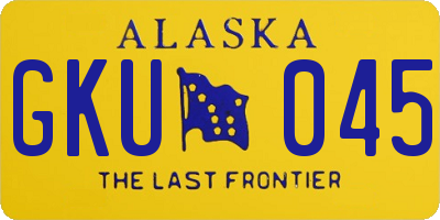 AK license plate GKU045